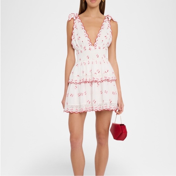 LoveShackFancy Dresses & Skirts - LoveShackFancy Soira Cotton Cherry Mini Dress size medium
